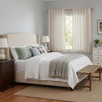 MYSKY HOME Natural Linen Sheer Curtains 63 Inch Length - Image 8