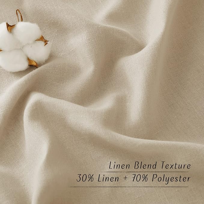 NICETOWN Linen Angora Curtains for Living Room, Grommet Privacy Assured Semi - Image 4