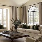 Topfinel Greige 90 Inches Long Blackout Natural Linen Curtains - Image 2