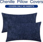 CaliTime Throw Pillow Covers Decorative 16 X 26 Inches Pack of 2 Cozy Chenille - Image 6