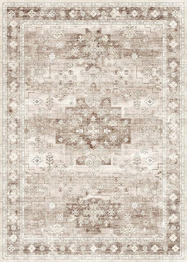 Washable Farmhouse Living Room Rug, 9x12 Area Rugs - Image 2