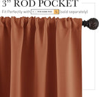 RYB HOME Blackout Curtains for Bedroom 84 inches Long 2 Panels Set, Privacy - Image 3