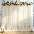 10ft x 12ft Champagne Tulle Backdrop Curtain - Image 4