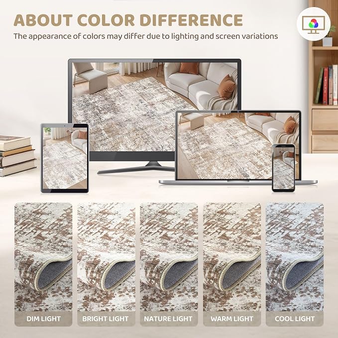 UERMEI 5x8 Area Rug Living Room Rugs - Image 6