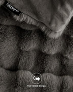 Ultra Soft Cozy Faux Fur Throw Blanket, Fuzzy Plush Thick Bubble Blanket - Image 8