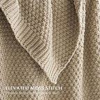 EVERGRACEHOME Chunky Chenille Knit Throw Blanket - Image 2