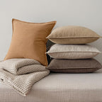 MIULEE Neutral Brown Linen Pillow Covers Pack of 4 Decorative Natural Fall - Image 7