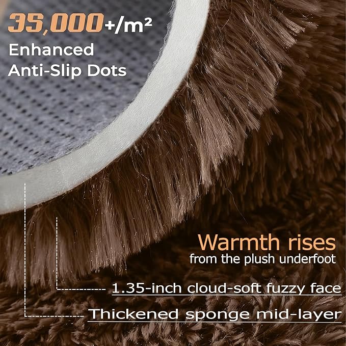 5x8 Area Rug for Living Room: Fluffy Shag Soft Washable Rugs Fuzzy Plush Indoor - Image 3