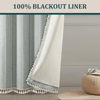 Teal Boho Blackout Curtains 2 Panels 84 Inch - Image 7