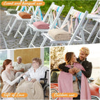 Buryeah 12 Pcs Flannel Throw Blanket Bulk 50 x 60 in Sleepover Blanket Outdoor - Image 5