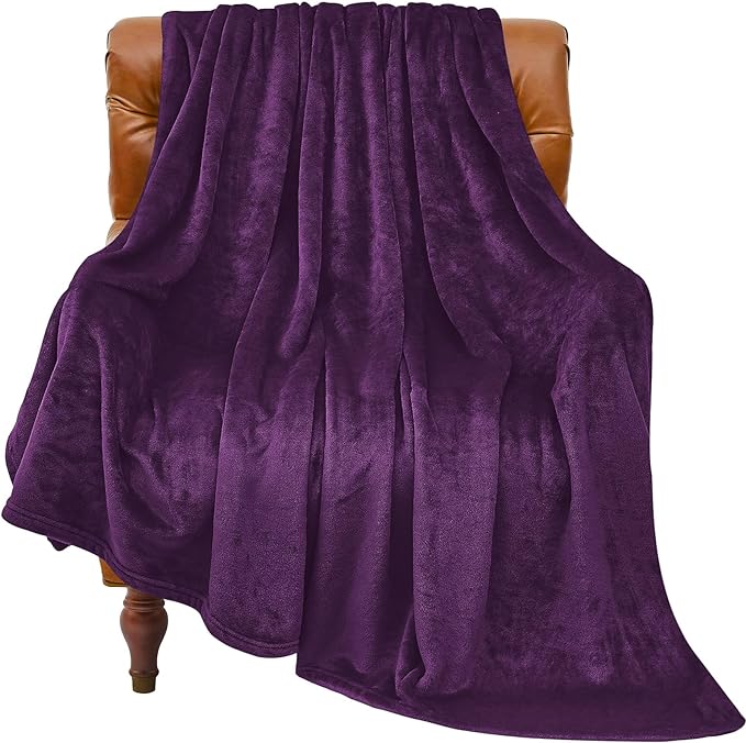 BEDELITE Fleece Blanket Twin Size Purple Throw Blankets by BEDELITE