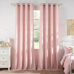 NICETOWN Linen Light Pink Sheer Curtains by NICETOWN