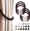 NICEEC 6 Pack Strong Magnetic Curtain Tiebacks Modern Simple Style Drape Tie by NICEEC