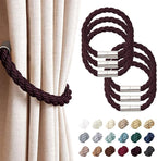 NICEEC 6 Pack Strong Magnetic Curtain Tiebacks Modern Simple Style Drape Tie by NICEEC