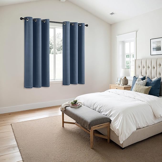 MIULEE Stone Blue Blackout Curtains - Image 6