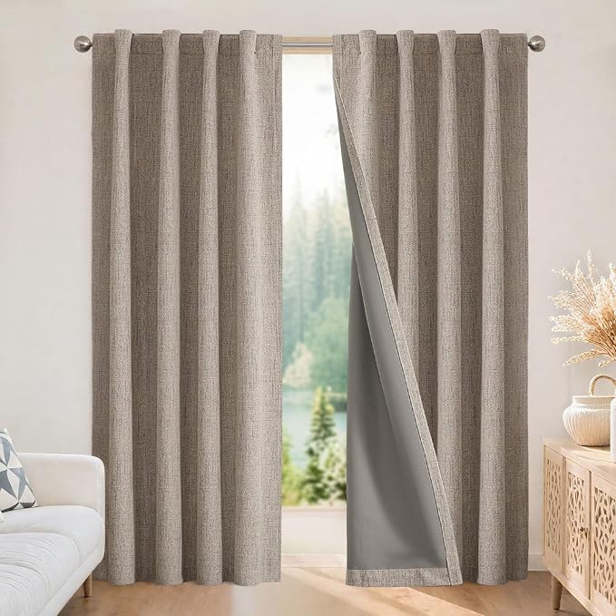 Joydeco Linen Blackout Curtains by JOYDECO