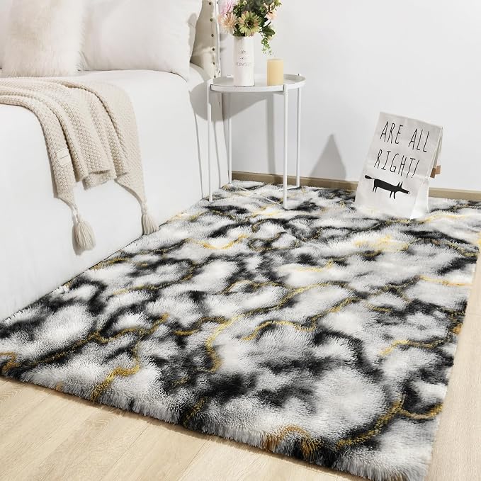 TWINNIS Super Soft Shaggy Rugs Fluffy Carpets, 4x5.9 Feet, Indoor Modern Plush - Image 7