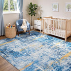 Rugflix 5x7 Area Rugs for Living Room, Washable Large Rug Stain-Resistant Low - Image 8