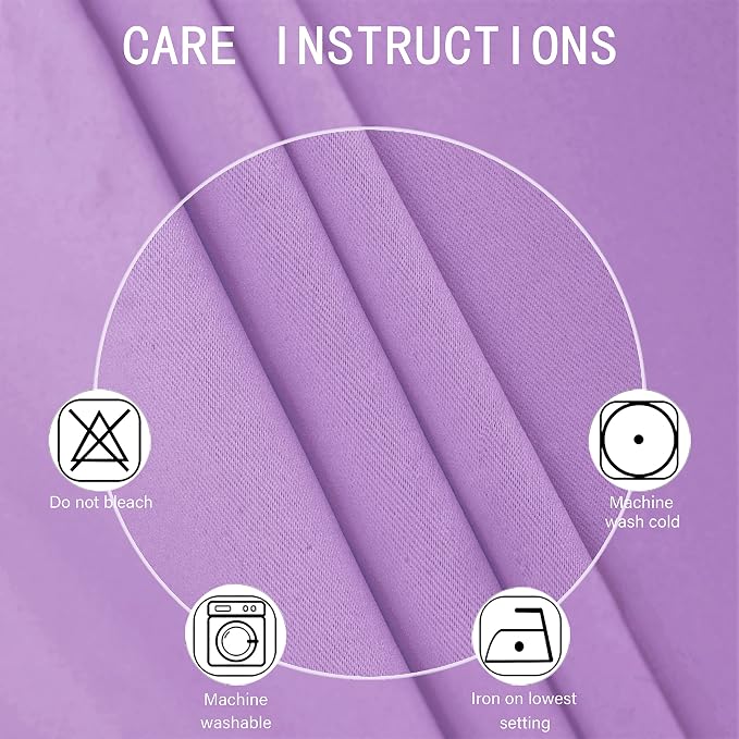 LEMOMO Blackout Curtains 66 x 84 inch/Lavender Curtains Set of 2 Panels/Thermal - Image 4
