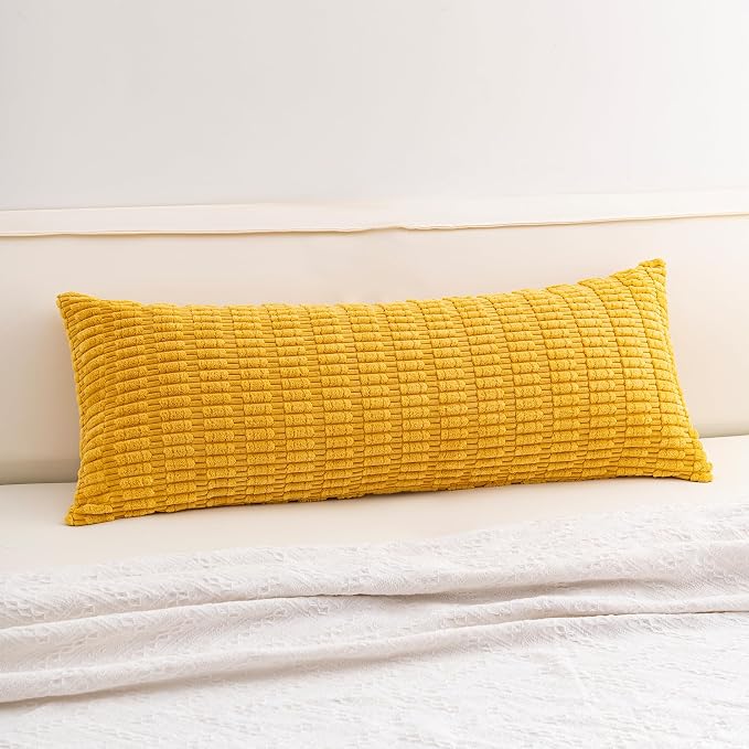 Corduroy Decorative Throw Pillow Covers 14x36 Inch Soft Striped Pillow Covers by Unknown