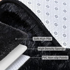 Soft Runner Rugs for Bedroom Hallways, 2x4 Black Fluffy Shag Throw Area Rug Non - Image 6