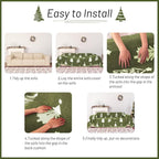 MYSKY HOME 71"X118" Loveseat Christmas Couch Cover, Sectional Sofa Covers Sofa - Image 6