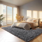 ONASAR Grey Area Rugs 9x12 Living Room, Soft Plush Thick Shaggy Big Floor Carpet - Image 4