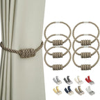 BEL AVENIR Magnetic Curtain Tiebacks, Decorative Drapery Holdbacks Modern Woven by BELAVENIR
