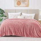 BEDELITE Fleece Blanket King Size – 3D Ribbed Jacquard Soft and Warm Decorative - Image 6