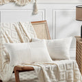Fancy Homi 2 Packs Cream White Lumbar Decorative Throw Pillow Covers 16x32 Inch by Fancy+Homi