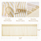 jinchan Linen Stripe Valance for Window 16 Inch Modern Rustic Farmhouse Valance - Image 6