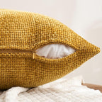 MIULEE Pack of 4 Couch Throw Pillow Covers 16x16 Inch Neutral Gold/Brown Soft - Image 7