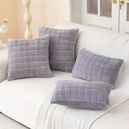 Velvet Throw Pillow Covers 22×22 Inch Decorative Pillows Cover Neutral Soft - Image 2