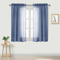 DWCN Sheer Curtains Semi Transparent Voile Rod Pocket Curtains by DWCN