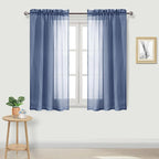 DWCN Sheer Curtains Semi Transparent Voile Rod Pocket Curtains by DWCN