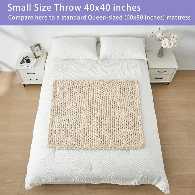 Bigacogo Chunky Knit Throw Blanket - Image 5