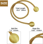 Curtain Tiebacks Outdoor Elegant Decorative Tie Backs Modern Rope Tiebacks - Image 2