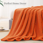 Whale Flotilla Twin Size Fuzzy Fleece Blanket, Fluffy Warm Soft Jacquard Bed - Image 7