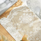 YJ YANJUN Vintage Lace Curtains Elegant Flower Off White 132 inch Curtains 1 - Image 5
