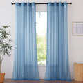 NICETOWN Stone Blue Sheer Curtains 96 Inches Long, Grommet Airy & Lightweight by NICETOWN