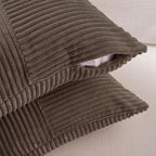 Fancy Homi 2 Packs Dark Brown Decorative Throw Pillow Covers 20x20 Inch - Image 4