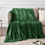BEDELITE Fleece Blanket Twin Size – 3D Ribbed Jacquard Soft and Warm Decorative - Image 2