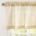 jinchan Linen Stripe Valance for Window 16 Inch Modern Rustic Farmhouse Valance by JINCHAN