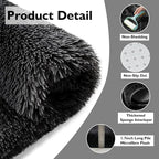 yulidayang Black Fluffy Round Area Rugs - Image 3