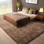 Ophanie Brown and White Diamond Striped Rugs - Image 5