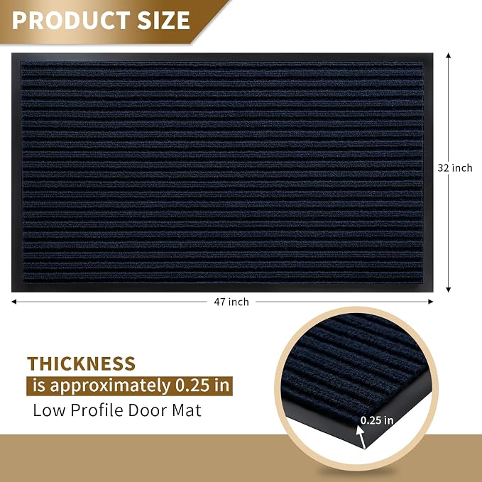Yimobra Front Door Mat Outdoor Indoor Entrance, 100% Waterproof All-Season All - Image 2