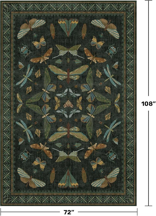 6x9 Dark Green Area Rugs for Dining Room - Image 2