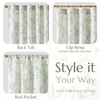 jinchan Floral Curtains 108 Inch Length Sage Green Flower Linen Farmhouse - Image 5