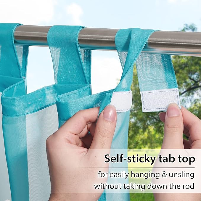 RYB HOME Sheer Outdoor Curtains - Image 2