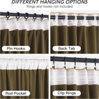 RYB HOME Mustard Yellow Velvet Curtains 84 inches, Back Tab Soft Fabric Room - Image 6